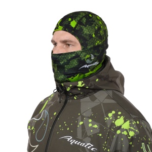 Балаклава демисезонная softshell (Цвет-CAMO LIME KHAKI, без размера, фирменная печать AQUATIC)