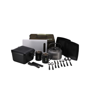 Набор посуды для двух персон XL с кружками, чайником и кастрюлей LOGIC CARP 2MAN COOKWARE SET (тарел