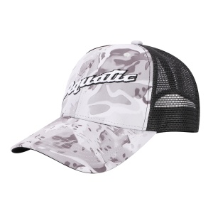 Кепка Aquatic КА-25 (логотип: WHITE CAMO, цвет сетки: чёрный)