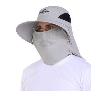 Панама с защитой лица и шеи Aquatic КА-16СС (цвет: светло-серый; UPF50+)