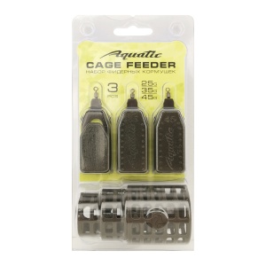 Набор фидерных кормушек Aquatic в блистере CAGE FEEDER 25,35,45 гр. (малая, средняя, большая)