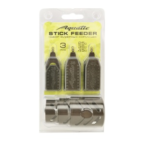 Набор фидерных кормушек Aquatic в блистере STICK FEEDER 25,35,45 гр. (малая, средняя, большая)