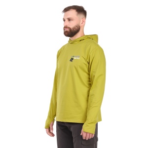 Джемпер Aquatic с капюшоном ДС-04 (Цвет: лайм, размер: 46, принт: Logic Carp)