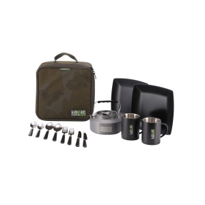 Набор посуды для двух персон с чайником LOGIC CARP 2MAN MUGS & KETTLE DINNING SET (тарелки, вилки, л