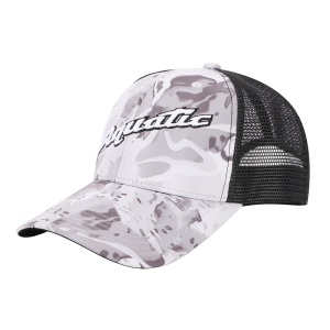 Кепка Aquatic КА-25 (логотип: WHITE CAMO, цвет сетки: чёрный)