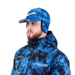 Кепка утепленная Aquatic КА-22 (soft-shell, мембрана 10000/10000, цвет - CAMO BLUE, размер L)