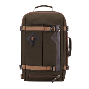 Сумка-рюкзак С-28ТК с кожаными накладками (цвет: темно-коричневый)