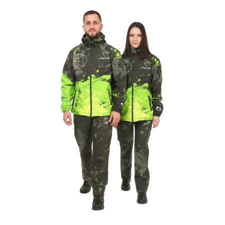 Костюм Aquatic К-24 (soft-shell, мембрана 10000/10000, цвет - CAMO LIME KHAKI, размер 58, фирменная 