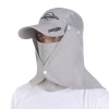 Кепка складная с защитой лица и шеи Aquatic КА-15СС (цвет: светло-серый; UPF50+)