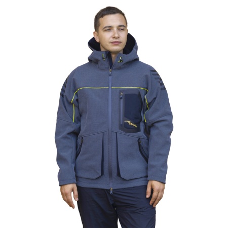 Куртка Aquatic КС-04С (soft shell, цвет: синий, размер: 46-48)