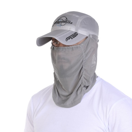 Кепка складная с антимоскитным бафом Aquatic КА-18СС (цвет: светло-серый; UPF50+)