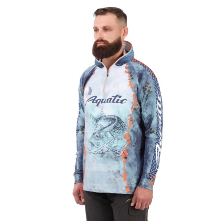 Джерси Аquatic Дж-05 с капюшоном (размер L, логотип: PIKE CAMO BLUE)