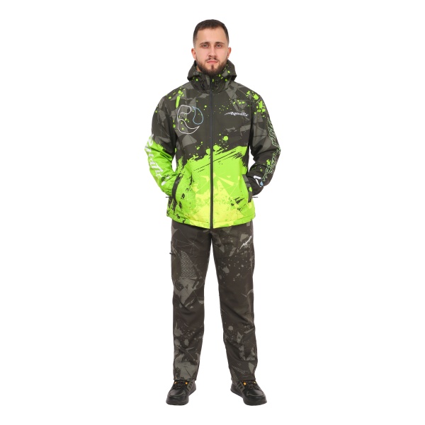 Костюм Aquatic К-24 (soft-shell, мембрана 10000/10000, цвет - CAMO LIME KHAKI, фирменная
