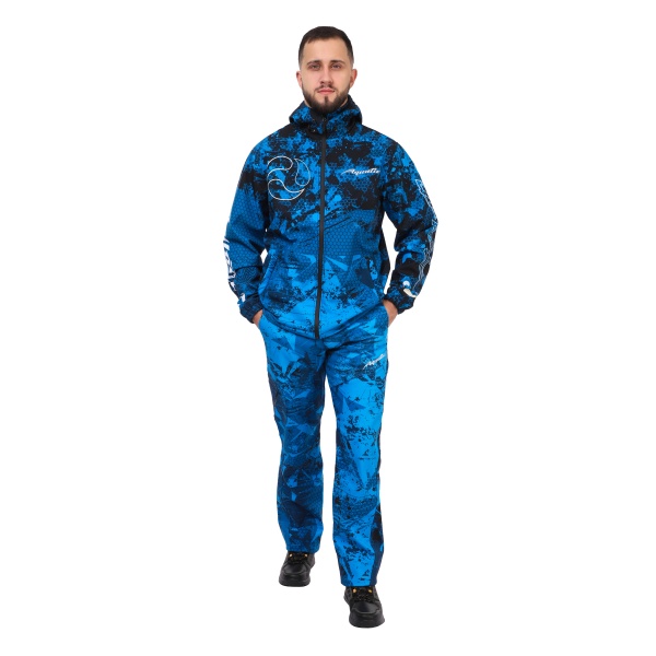 Костюм Aquatic К-22 (soft-shell, мембрана 10000/10000, цвет - CAMO BLUE, фирменная печать