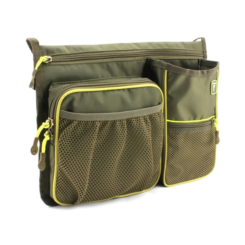 Два кармана на молнии и открытый карман на сумке органайзере Aquatic С-49